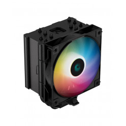 DEEPCOOL Cooler -AG500 BK ARGB-, Gammaxx Series, Intel Socket LGA1700/1200/1151/1150/1155 & AMD AM5/AM4, up to 240W, 1x ARGB PWM fan:120x120x25mm, 300~1850 RPM±10%, <29.4 dB(A), 67.88 CFM, 4-pin PWM, Fluid Dynamic Bearing, 5x 6mm Cooper heatpipes, Black